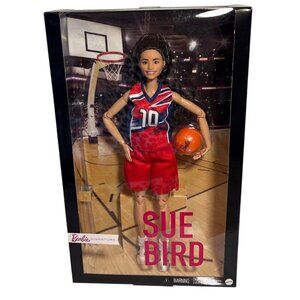 Barbie Signature Sue Bird Basketball Doll In Red & Blue Jersey Orig Shipping Box